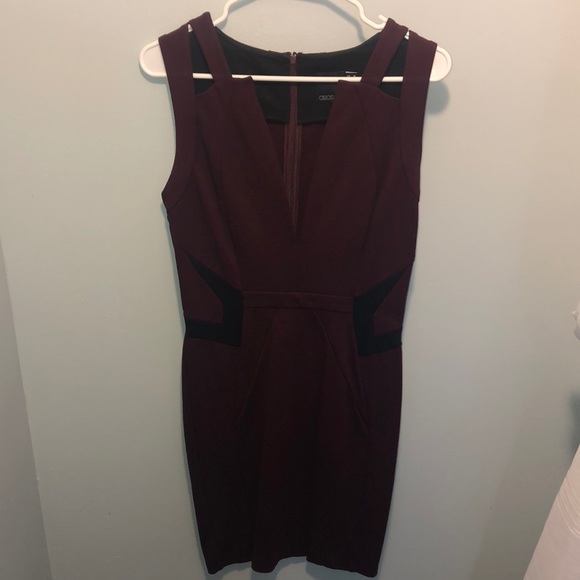 Asos Deep V-Neck Bodycon Dress - Picture 4 of 9